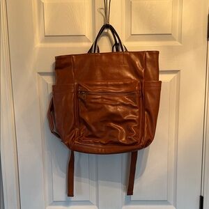 Universal Thread Backpack Faux Leather Rust Brown